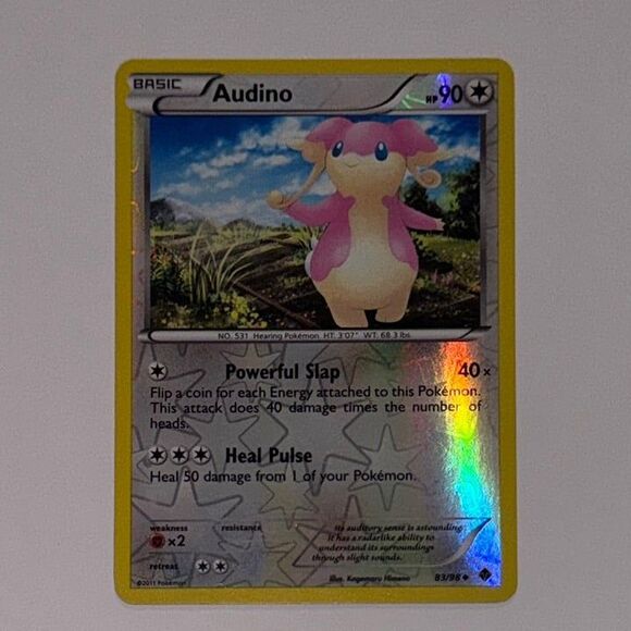 POKEMON CARD: HOLO Audino #83/98 (Pokemon Emerging Powers) - Picture 1 of 2